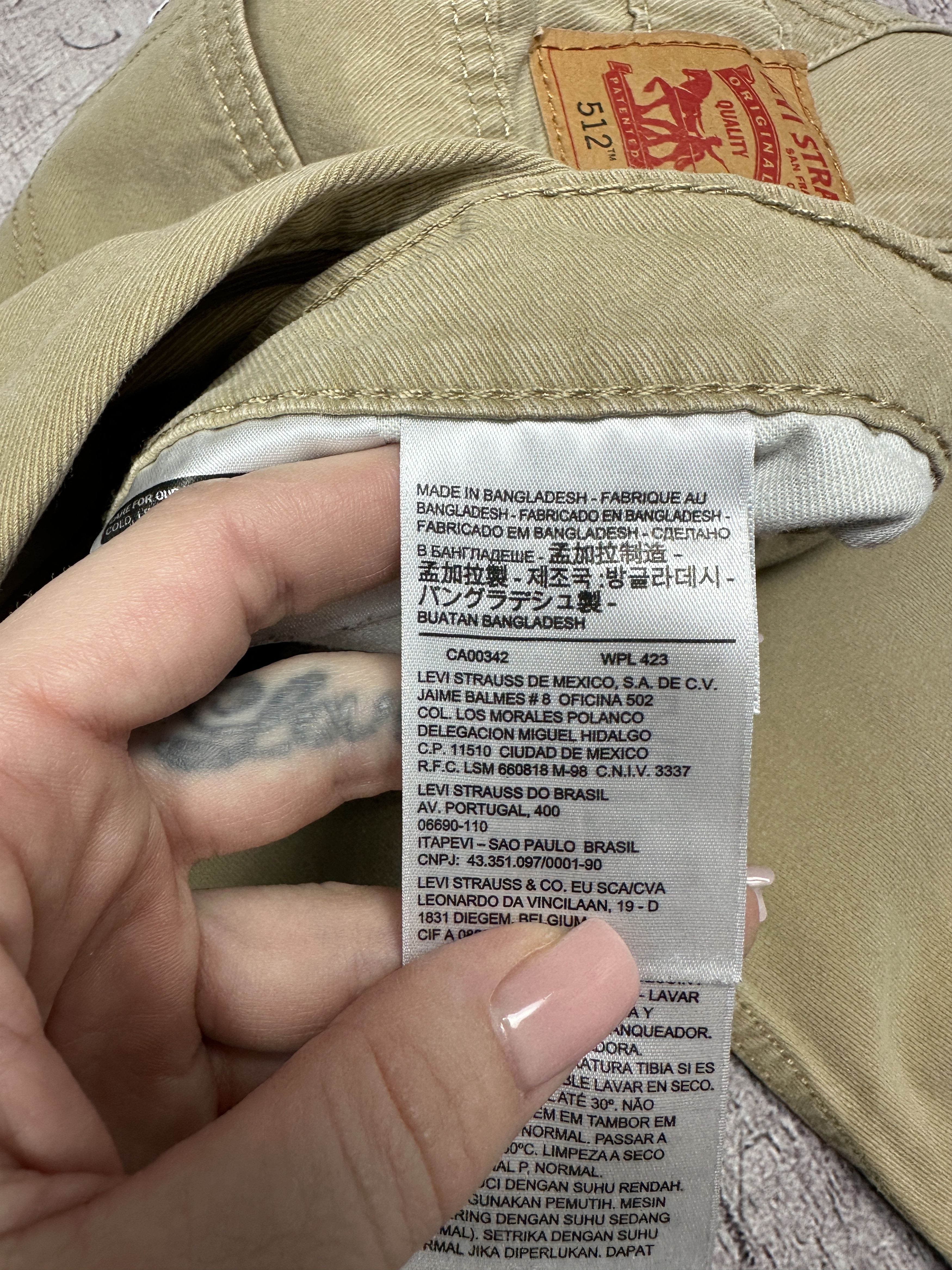 Levi's Levi's 512 Mens Denim Pants Jeans Size 33 x 34 Size US 33 - 8 Thumbnail