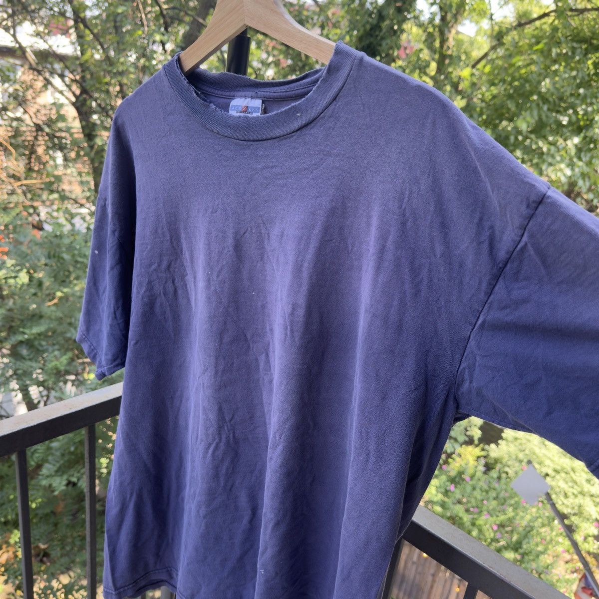 Vintage Thrashed Faded Distressed Blue Shirt ERD Grunge Chrome Size US XL / EU 56 / 4 - 4 Thumbnail