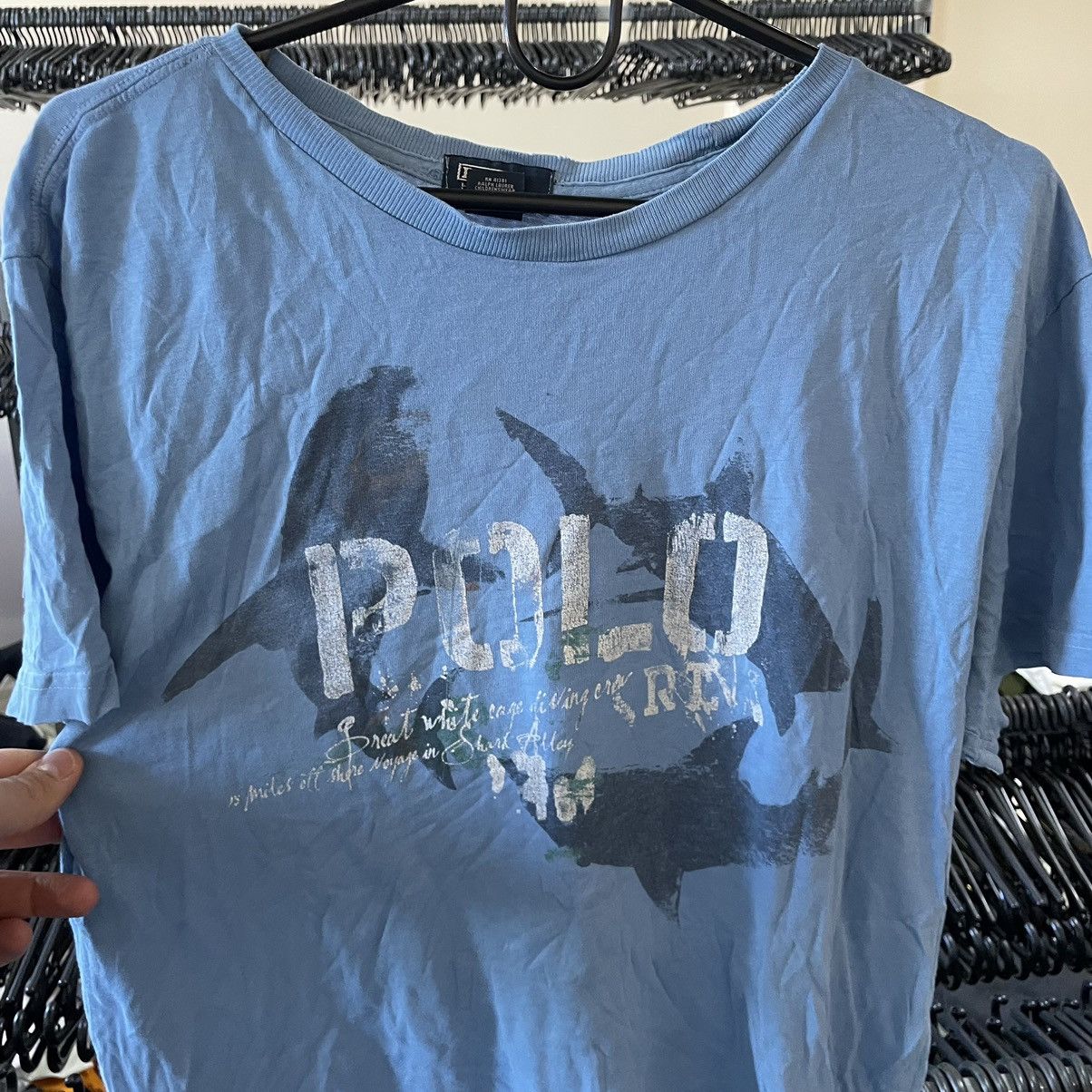 Polo Ralph Lauren × Vintage Vintage 90s Polo Ralph Lauren Dolphins ocean sea Tee Shirt Size US S / EU 44-46 / 1 - 2 Thumbnail