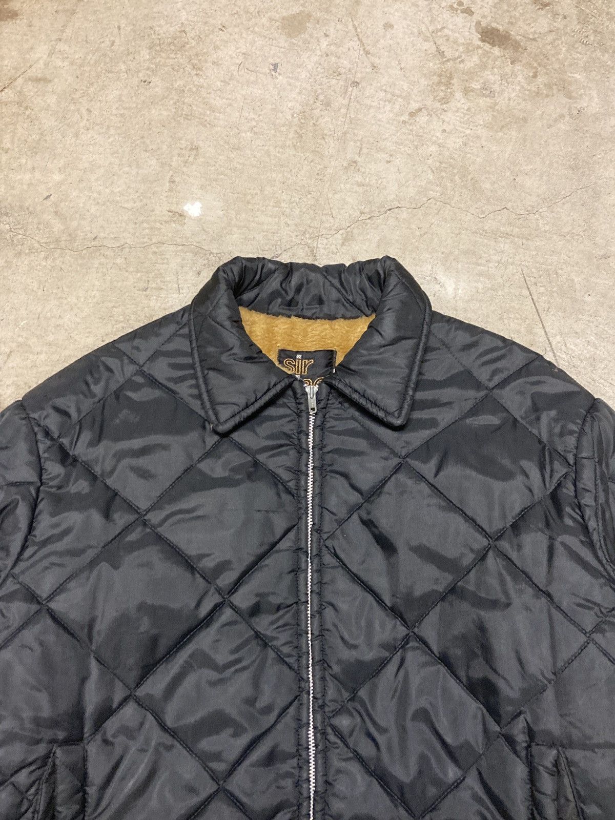 Vintage 60s Sir Jac Diamond Quilted Pile Lined Insulated Jacket Size US L / EU 52-54 / 3 - 3 Thumbnail