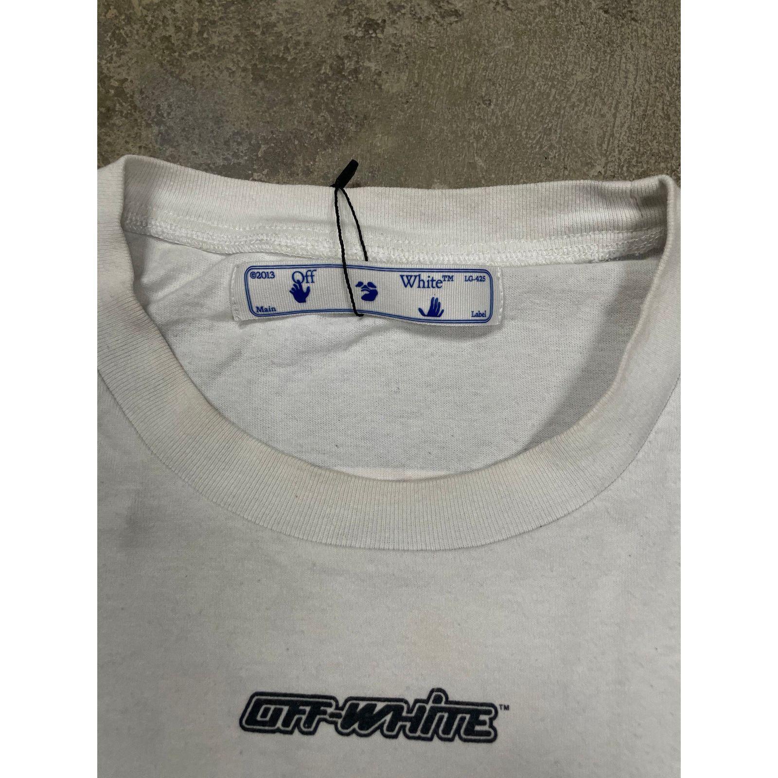 Off-White Off-White LS White Blue Used Large Size US L / EU 52-54 / 3 - 3 Thumbnail