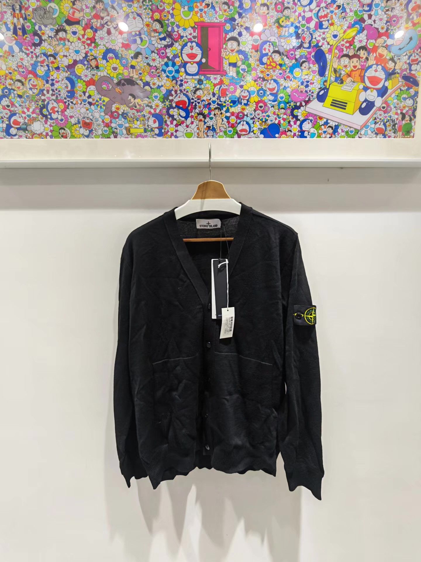 Stone Island Stone Island 25FW Solid Black Wool Cardigan Knit Sweater Q15 Size US XL / EU 56 / 4 - 1 Thumbnail