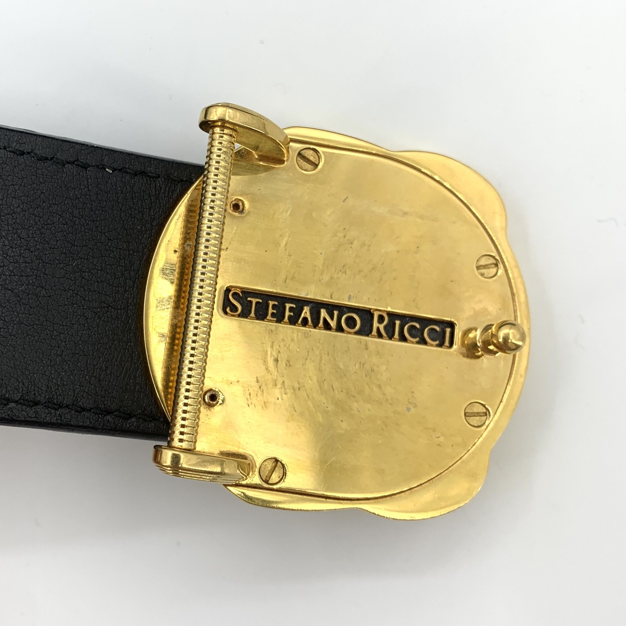 Stefano Ricci Stefano Ricci Black Crocodile Leather Eagle Belt (107×4cm) Size ONE SIZE - 10 Thumbnail