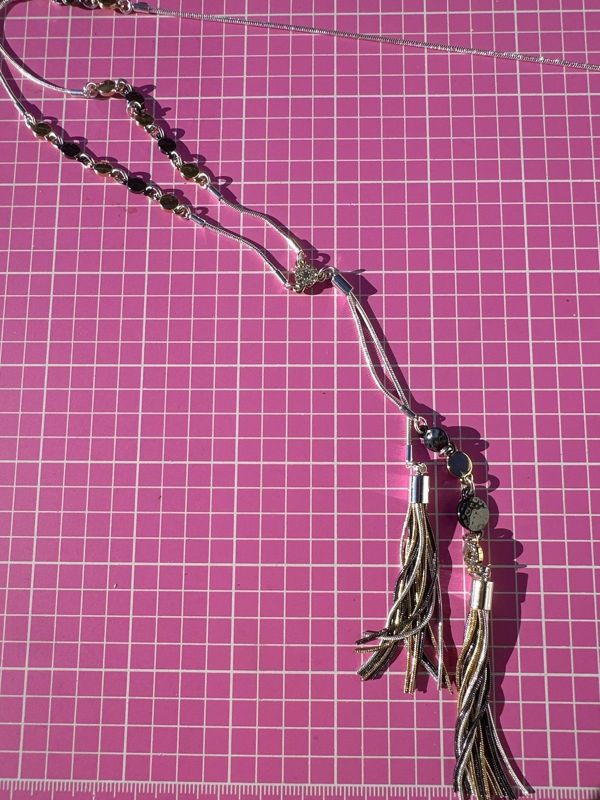Nine West Nine West Silver bass metal chain 3 colors beads Tassel Size ONE SIZE - 4 Thumbnail