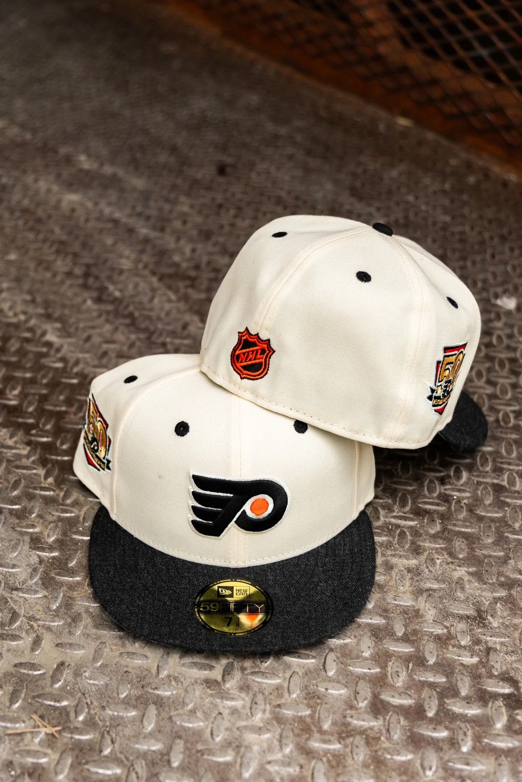 New Era New Era Flyers 50th Anniversary Grey 59Fifty 7 1/8 Fitted Size ONE SIZE - 6 Thumbnail
