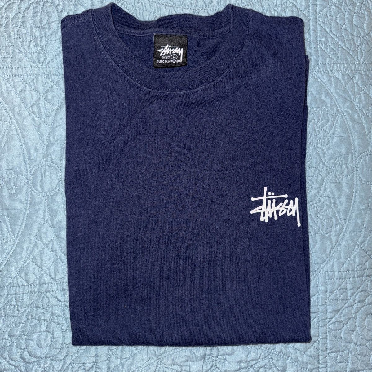 Stussy Stussy Stock Logo Longsleeve T Shirt Navy Size US L / EU 52-54 / 3 - 1 Thumbnail
