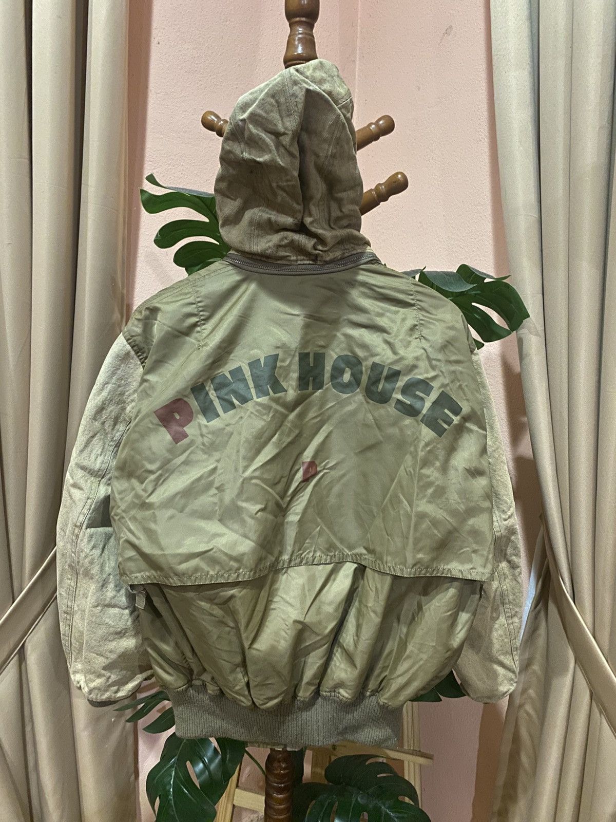 Pink House Vintage Pink House Military Bomber Jacket - Olive Green Size US M / EU 48-50 / 2 - 9 Thumbnail