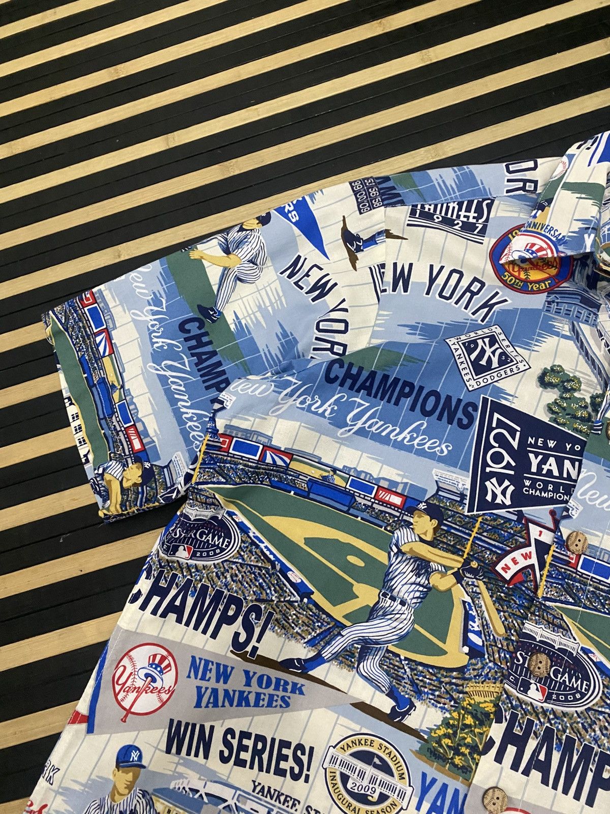 MLB × New York Yankees Rare Vtg New York Yankees Aloha Full Print Cotton Shirt Size US S / EU 44-46 / 1 - 4 Thumbnail