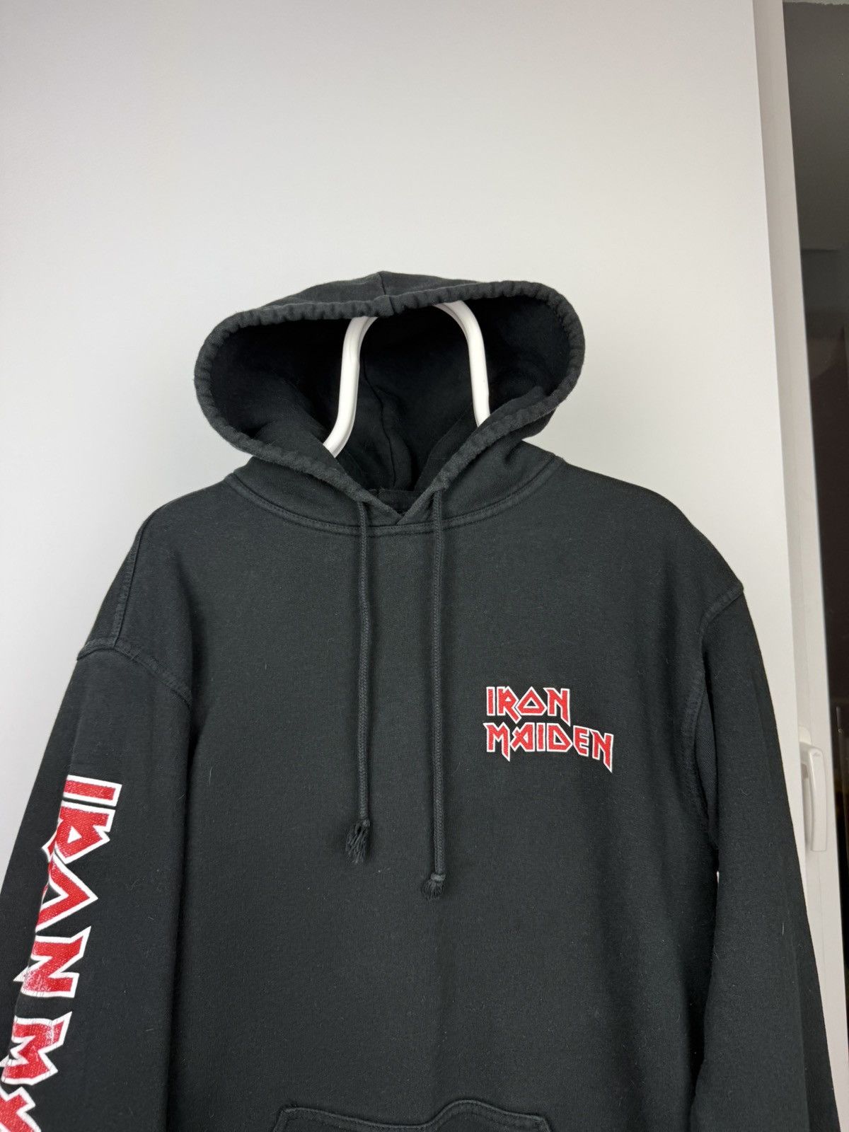 Band Tees × Iron Maiden × Vintage 2003 Vintage Iron Maiden The Trooper Big Logo Black Hoodie Size US L / EU 52-54 / 3 - 2 Thumbnail