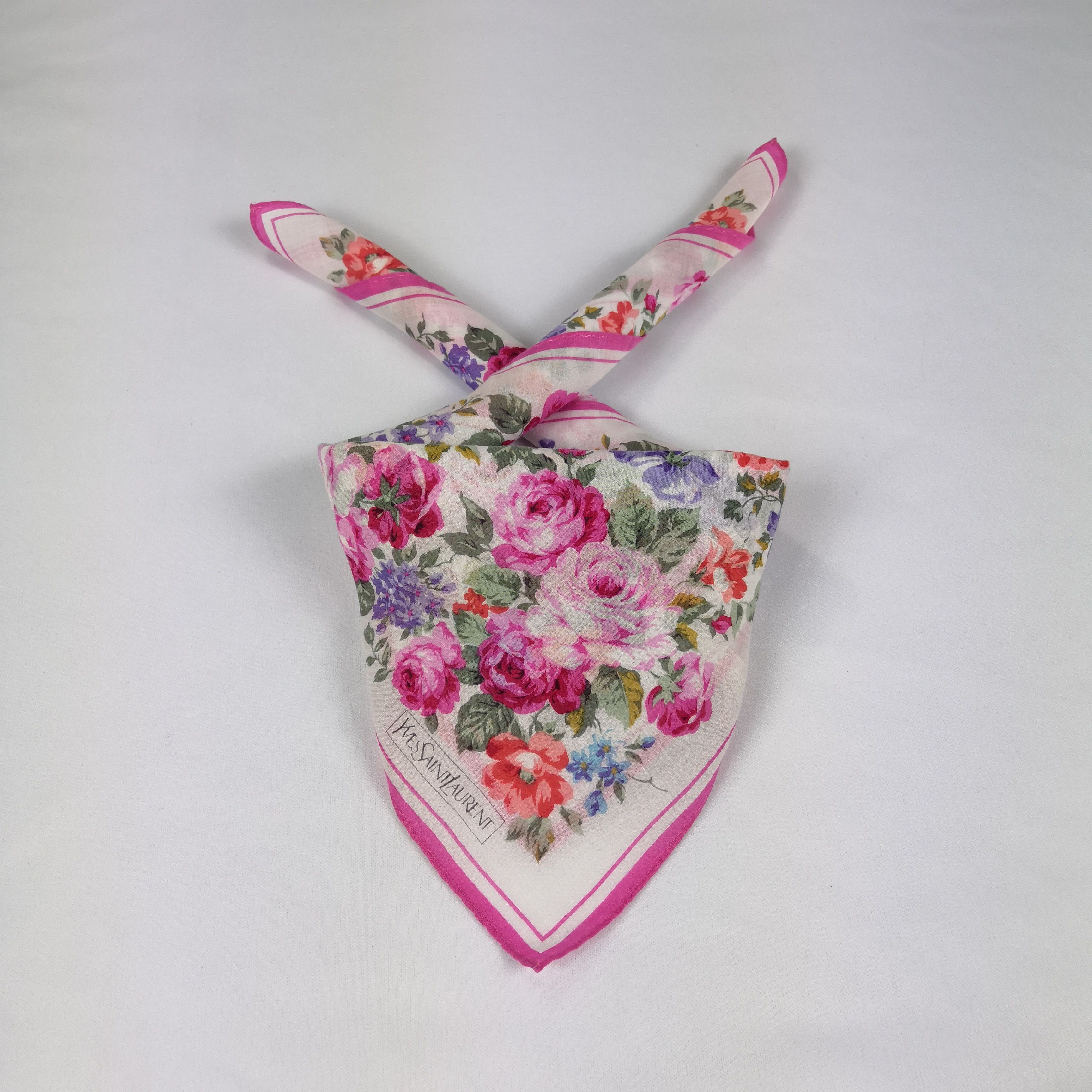 YSL Handkerchief Neckerchief Yves Saint Laurent Bandana