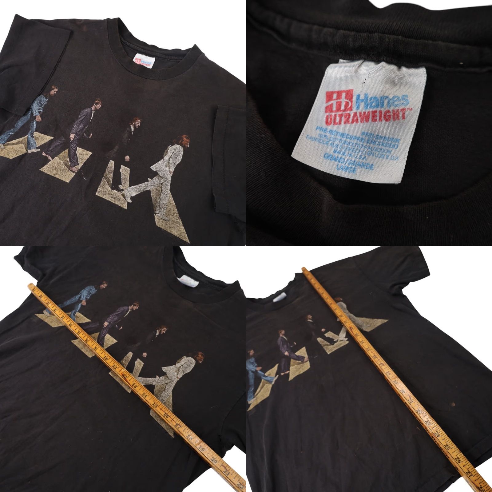 Vintage VINTAGE Winterland The Beatles Abby Road Mens Large Graphic T Shirt Black Size US L / EU 52-54 / 3 - 8 Thumbnail