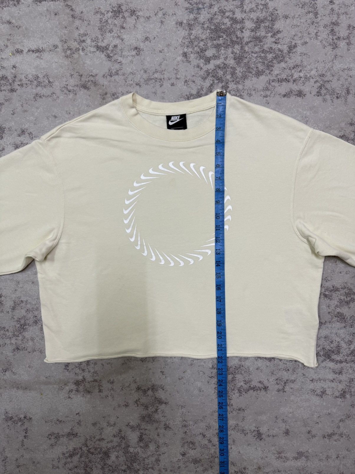 Nike Nike Swoosh Pinwhell Cropped Sweatshirt Size L / US 10 / IT 46 - 17 Thumbnail