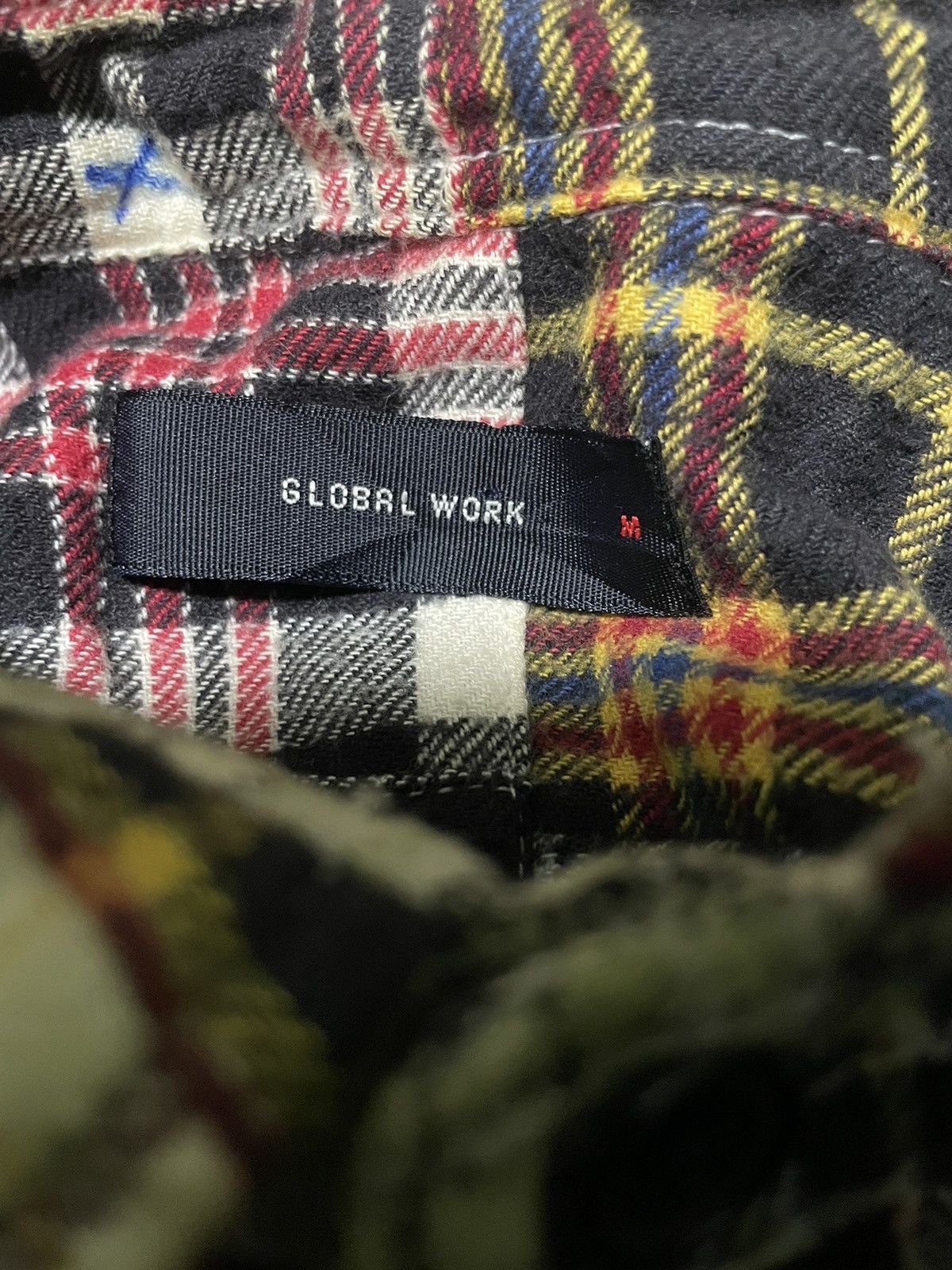Flannel Global Work x Patchwork Flannel Shirt Japanese Brand Size US M / EU 48-50 / 2 - 3 Thumbnail