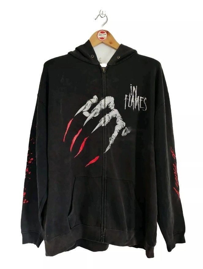 Image of Vintage In Flames "a Sense Of Purpose" 2008 Hoodie in Black, Men's (Size 2XL)