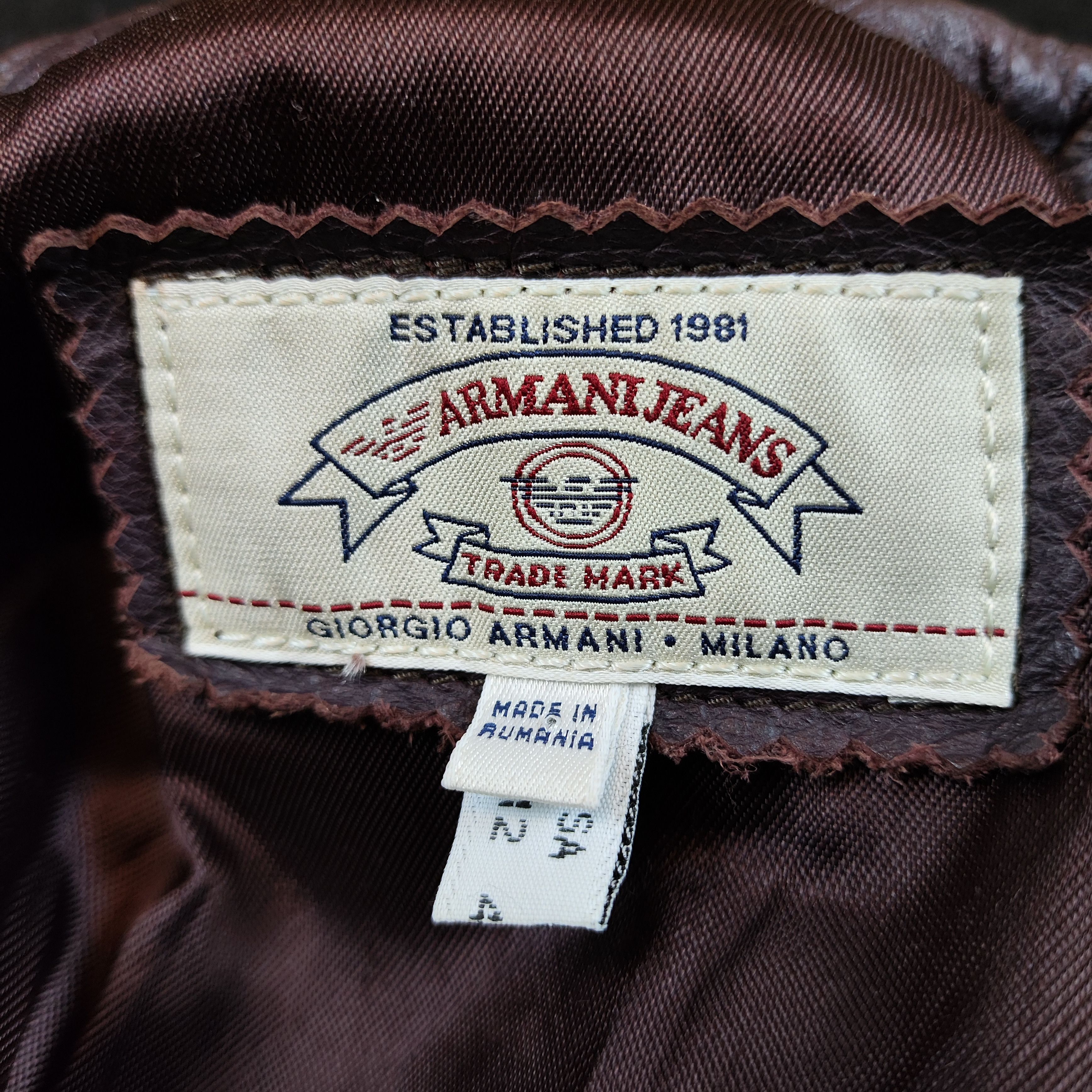 Giorgio Armani × Leather × Vintage Vintage Armani Jeans 46
