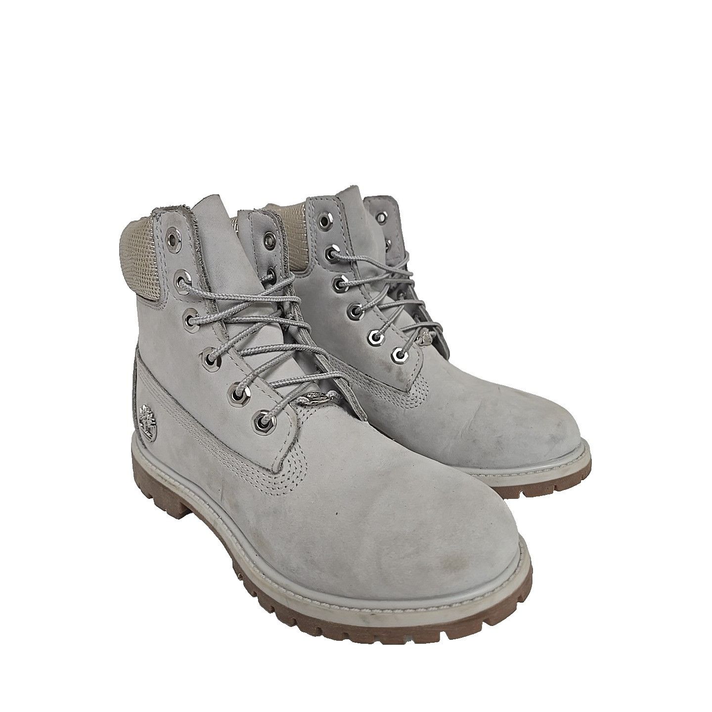 Timberland Timberland Women's A1UWF 6" Premium Boots Light Gray Size 7M Size US 7 / IT 37 - 1 Thumbnail