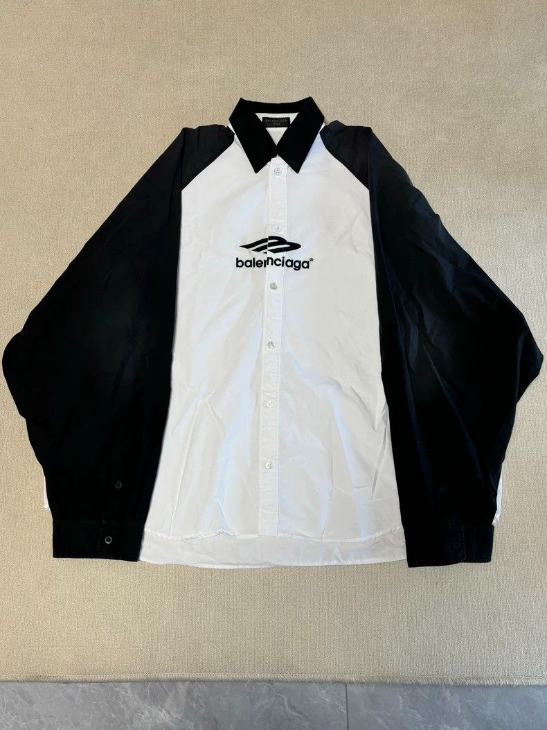 Balenciaga Balenciaga Black and white 3 B sports paneled long sleeve s Size US XS / EU 42 / 0 - 1 Thumbnail