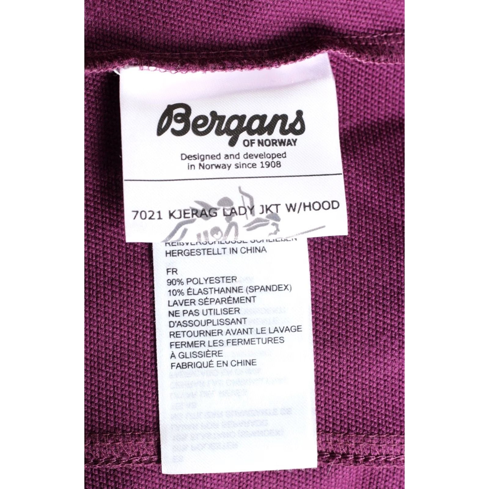 Vintage BERGANS OF NORWAY KJERAG LADY Soft Shell Hooded Jacket Women Size S Purple Hooded All Seasons Regular Jacket Mens Womens Size S / US 4 / IT 40 - 7 Thumbnail