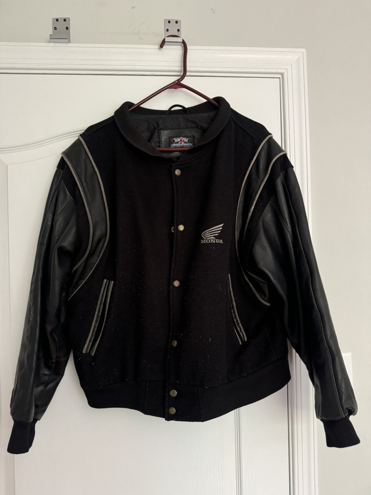 Honda Vintage Honda Leather Varsity Jacket Size US M / EU 48-50 / 2 - 1 Thumbnail