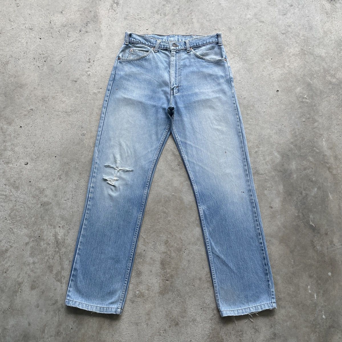 Levi's Vintage Clothing Vintage Levi’s Distressed Faded Jeans Orange Tag Pants Denim Size US 32 / EU 48 - 1 Thumbnail