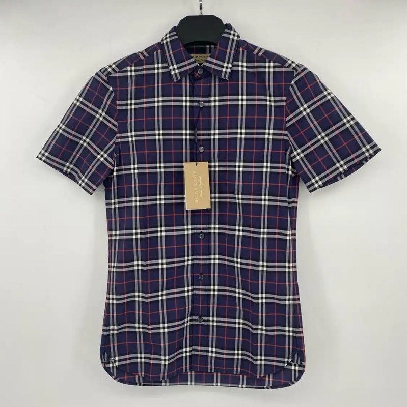 Burberry Burberry Men's Short Sleeve Check Shirt Size US S / EU 44-46 / 1 - 1 Thumbnail