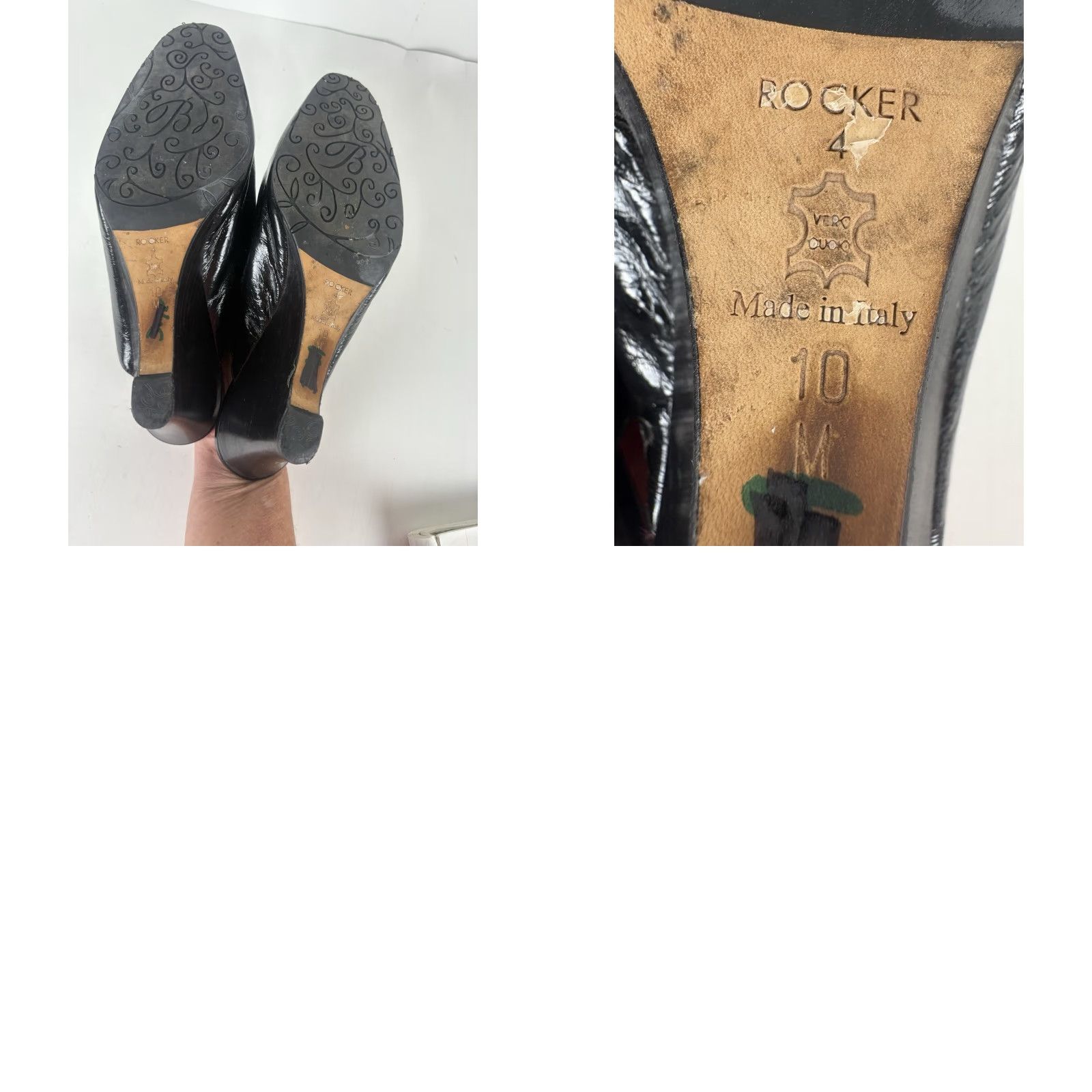 Brighton VINTAGE Brighton Women's Wedge Mule 3in Patent Leather Black Size 10M Casual Workwear Size US 10 / IT 40 - 8 Thumbnail
