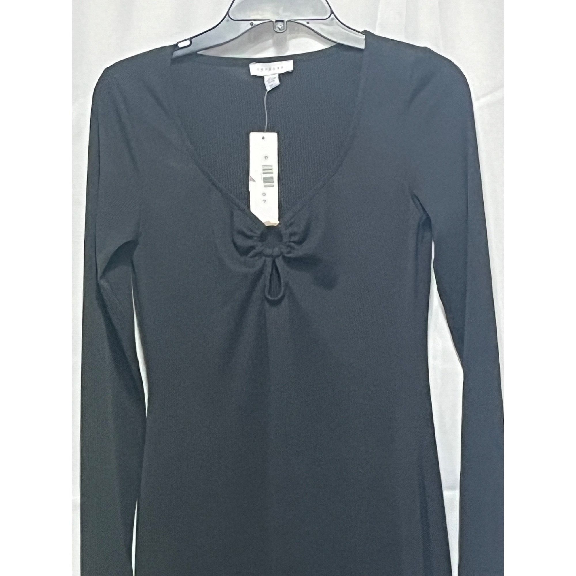 Topshop Topshop ring ribbed midi dress in black, XS (US 0-2) Size XS / US 0-2 / IT 36-38 - 9 Thumbnail