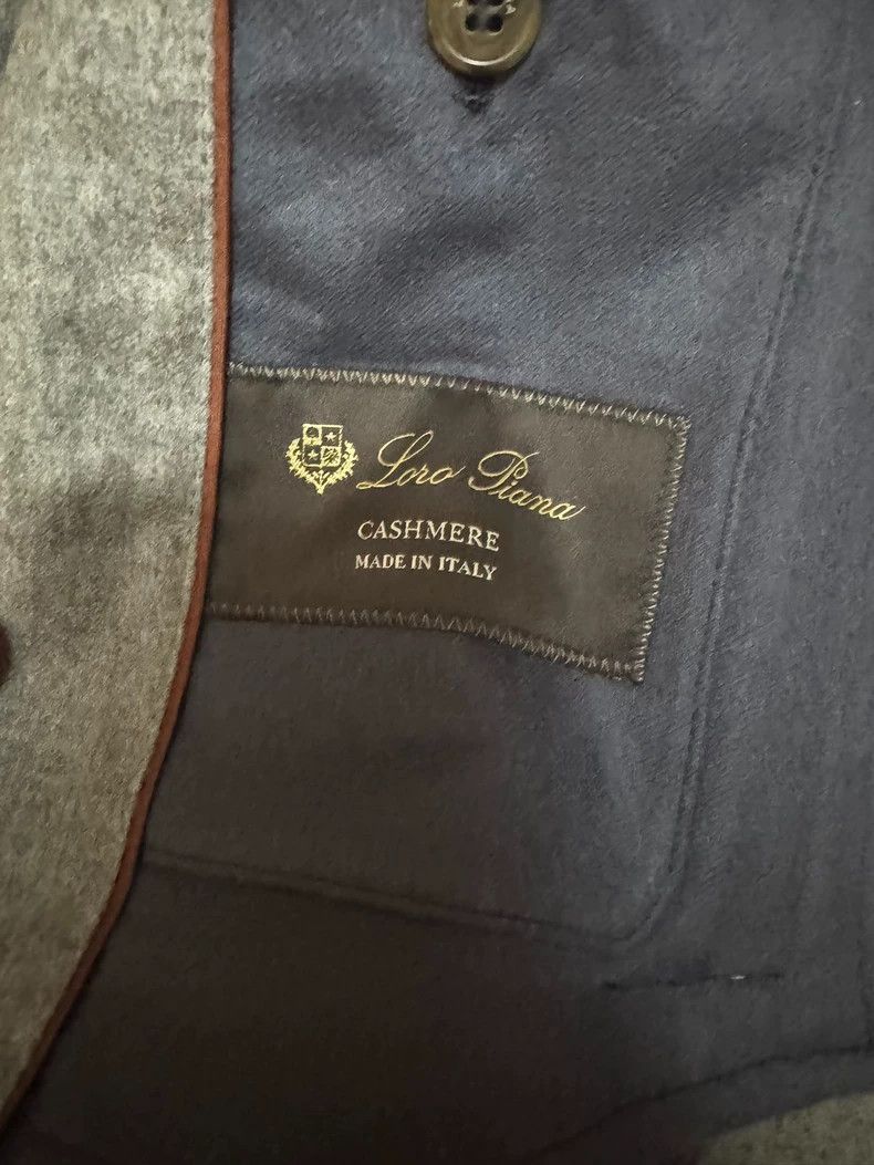 LORO PIANA Double grey cashmere jacket