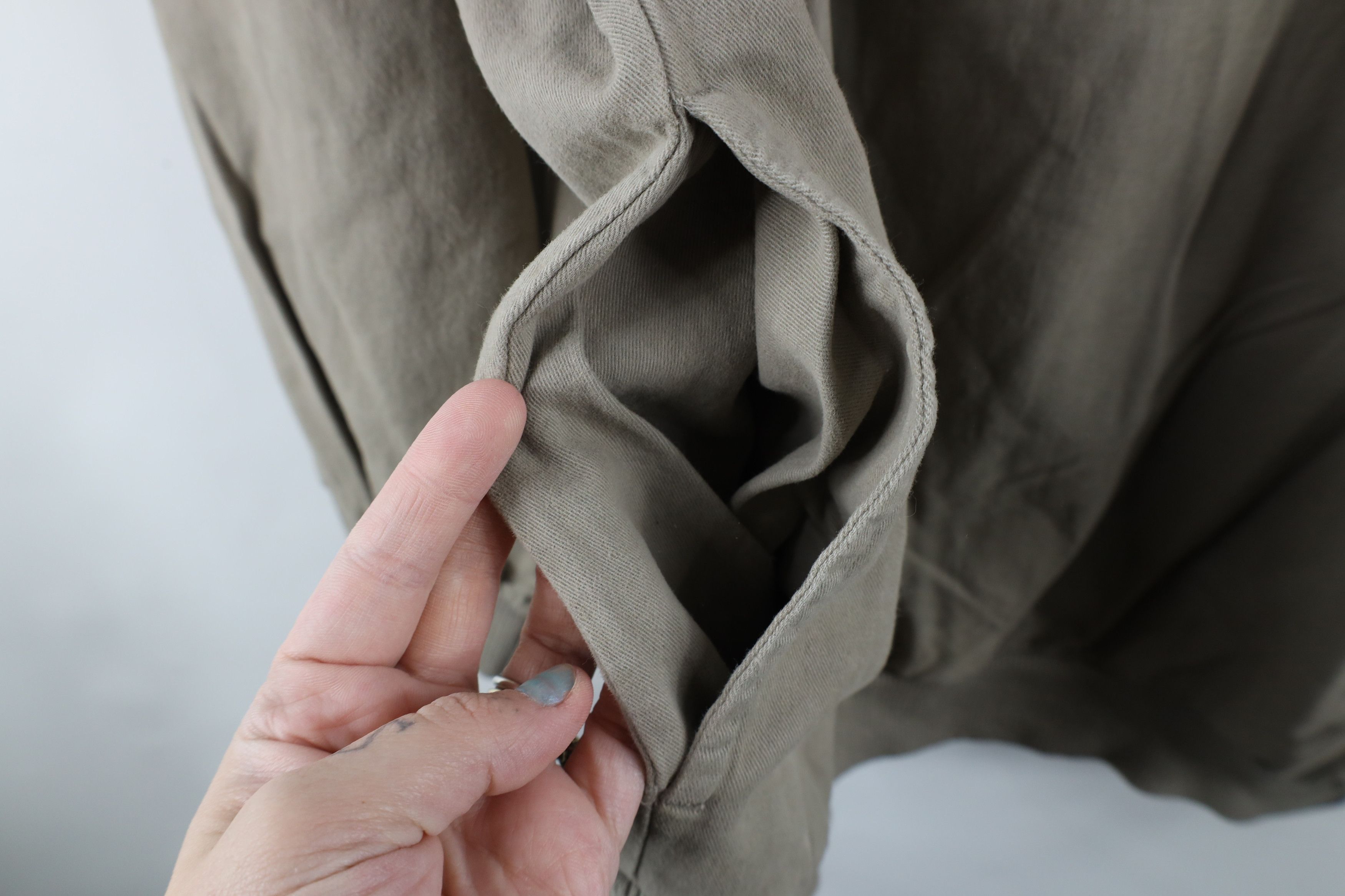 Vintage Vintage 90s Streetwear Cotton Twill Pullover Jacket Beige Size US L / EU 52-54 / 3 - 4 Thumbnail