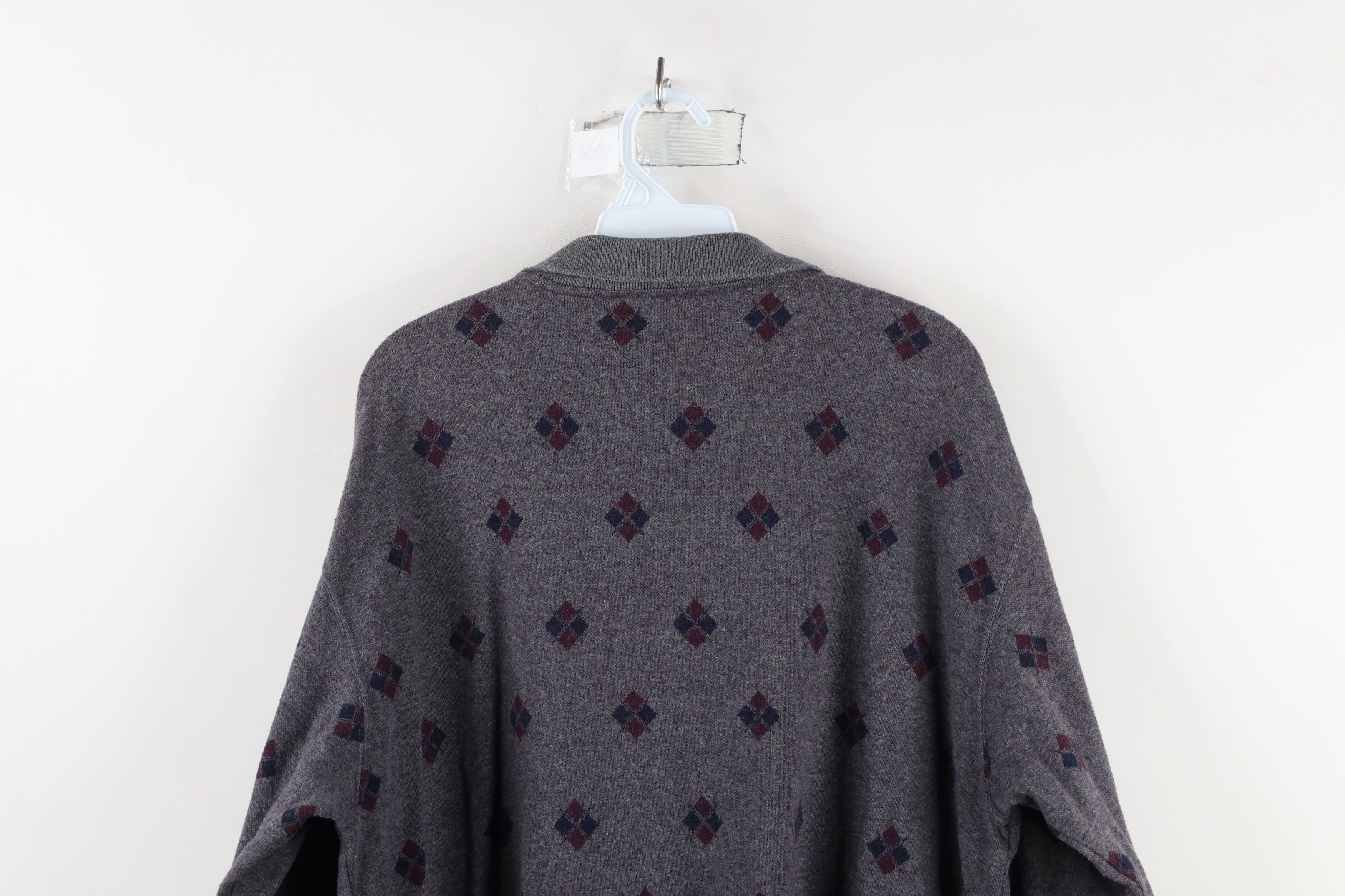 Eddie Bauer × Vintage Vintage 90s Eddie Bauer Diamond Long Sleeve Rugby Polo USA Size US L / EU 52-54 / 3 - 6 Thumbnail