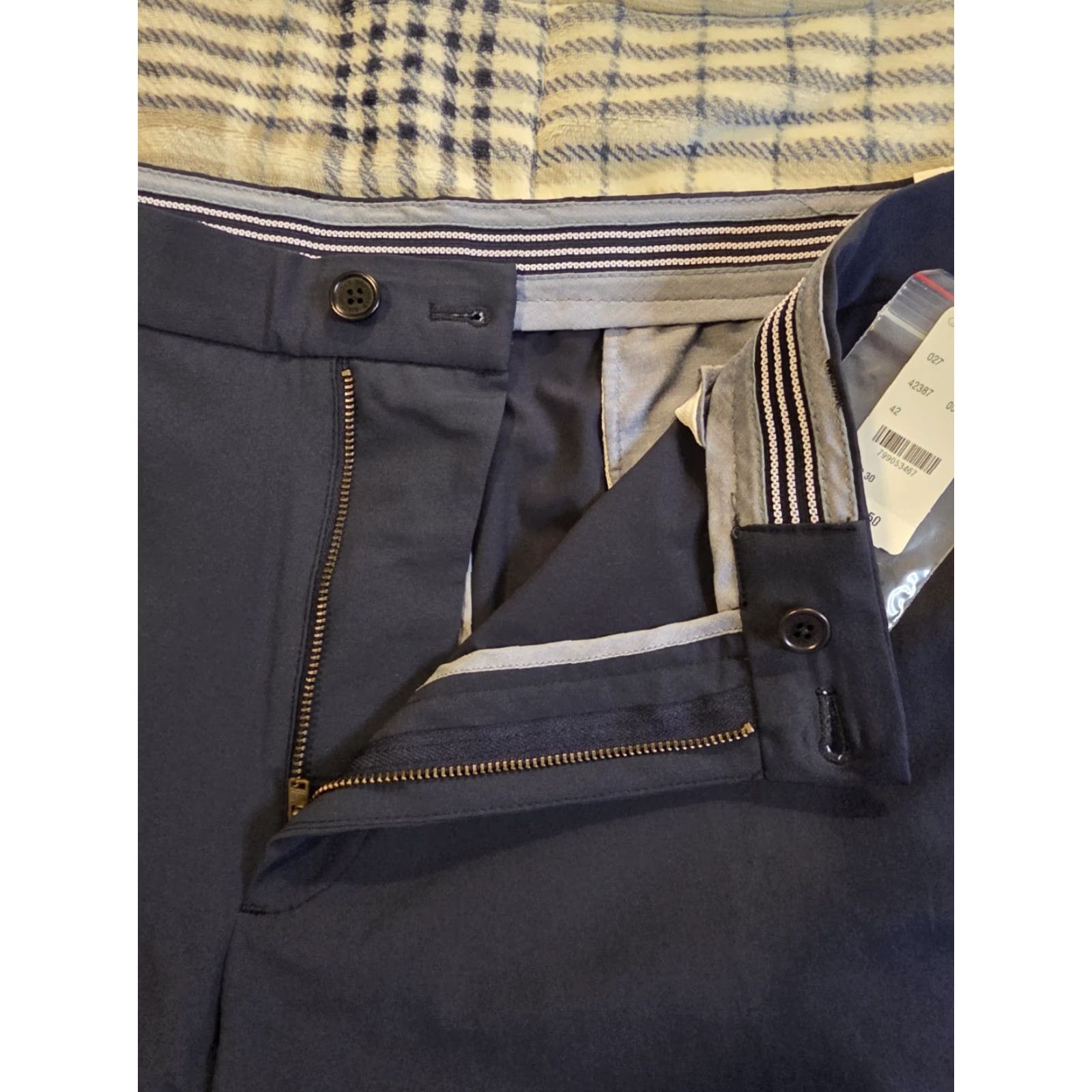 Brooks Brothers Brooks Brothers Performance Tech Chino Pants Blue Regular 40x30 Mens Stretch Breathable Flat Front Straight NWT Size US 40 / EU 56 - 6 Thumbnail