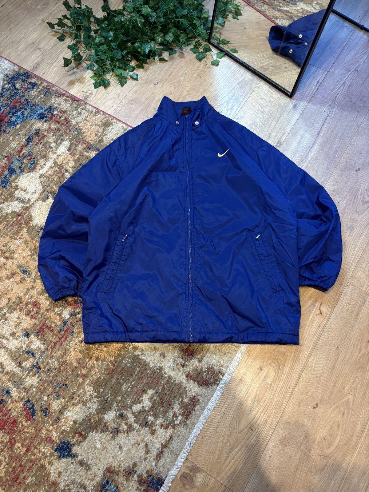 Nike 90s Vintage Double Big Swoosh Logo Oversized Down Jacket Size US M / EU 48-50 / 2 - 3 Thumbnail