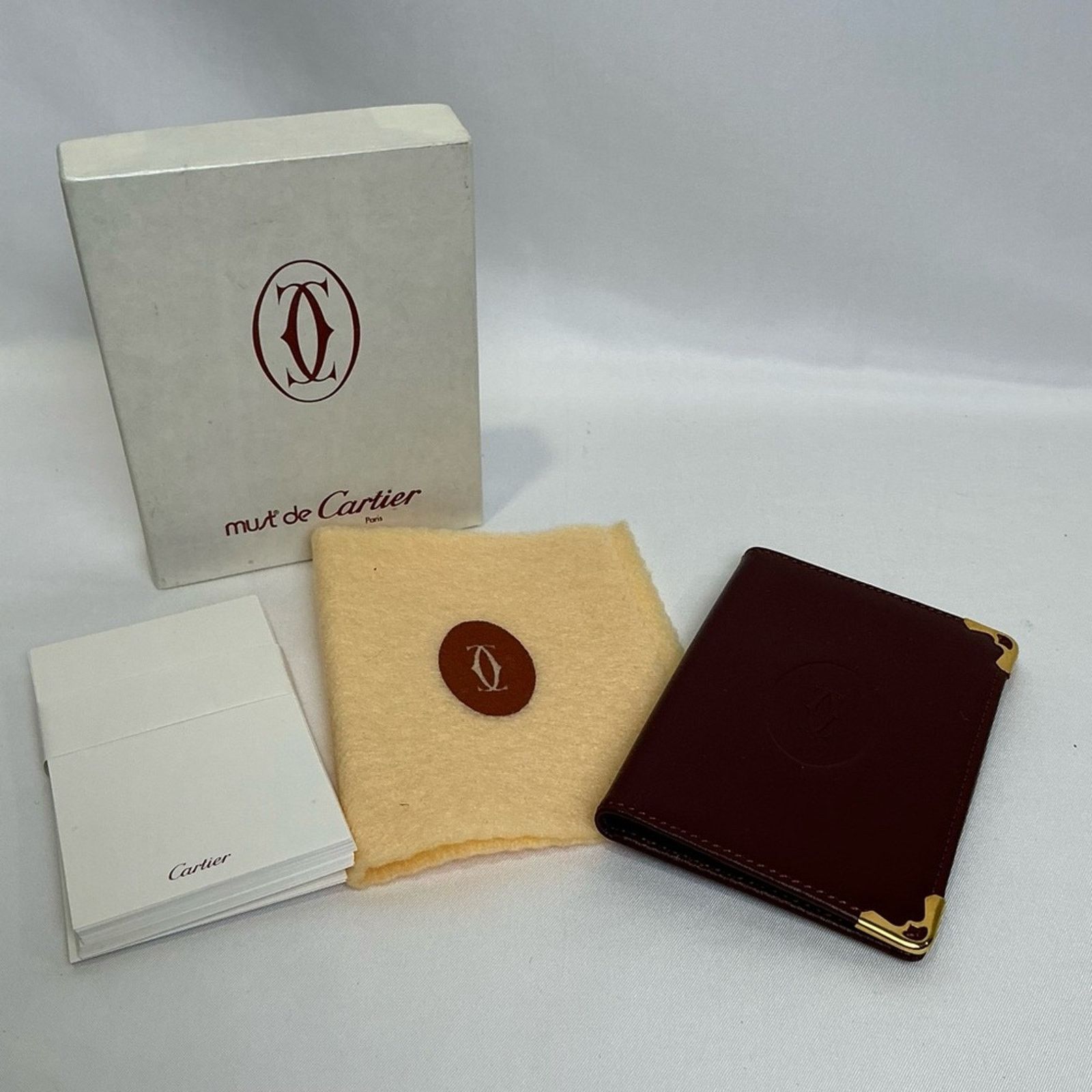 Cartier Cartier Red Leather note pad box cover paper Card Case Size ONE SIZE - 1 Thumbnail