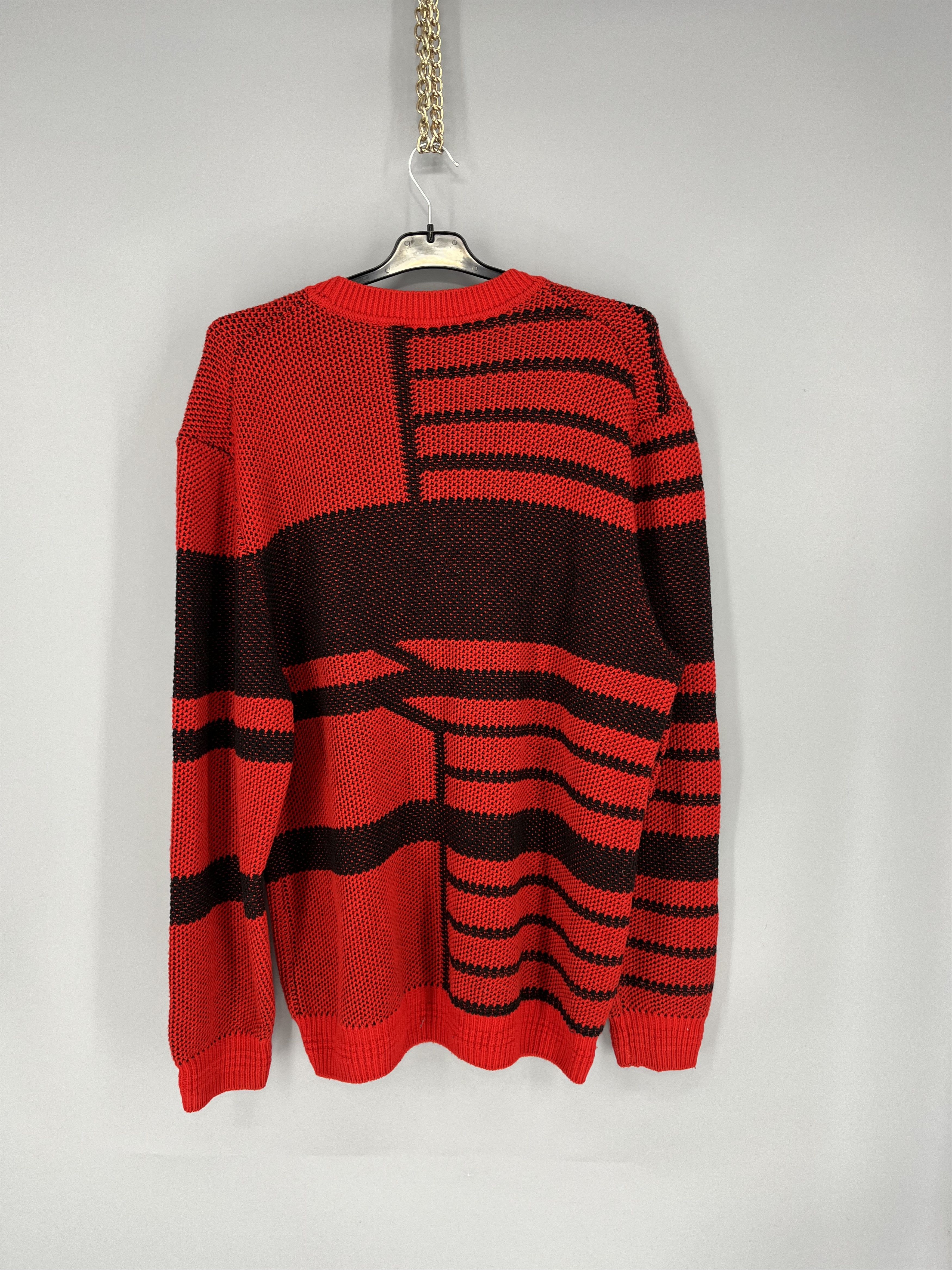 Hugo Boss Hugo Oversized Jacquard Knitted Jumper Wool with Reversed Size US XL / EU 56 / 4 - 13 Thumbnail