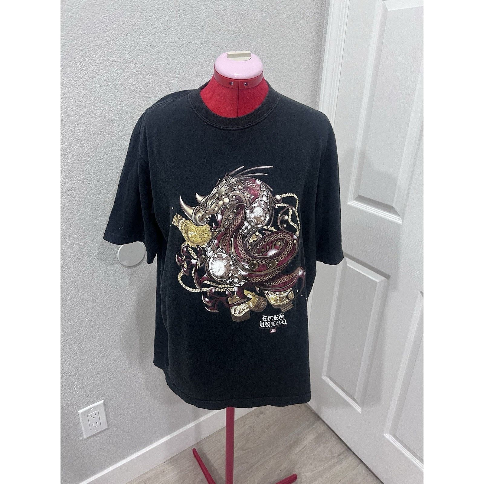 Ecko Unltd. Vintage Y2K ECKO UNLTD. Big Logo Dragon Black T-Shirt Men's Size US XL / EU 56 / 4 - 1 Thumbnail