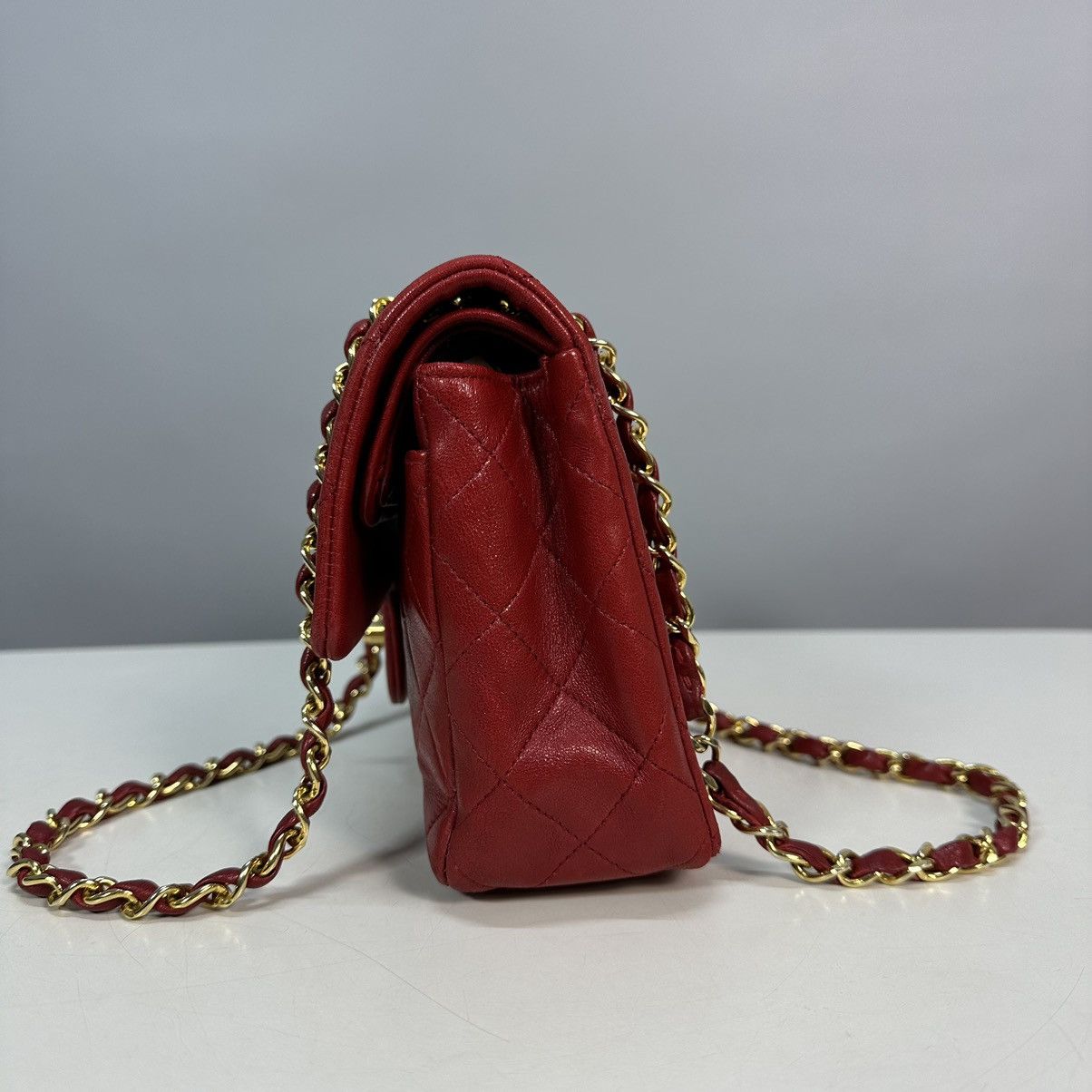 Chanel CHANEL Quilted flap Chain Shoulder Bag Leather Red Vintage Size ONE SIZE - 6 Thumbnail