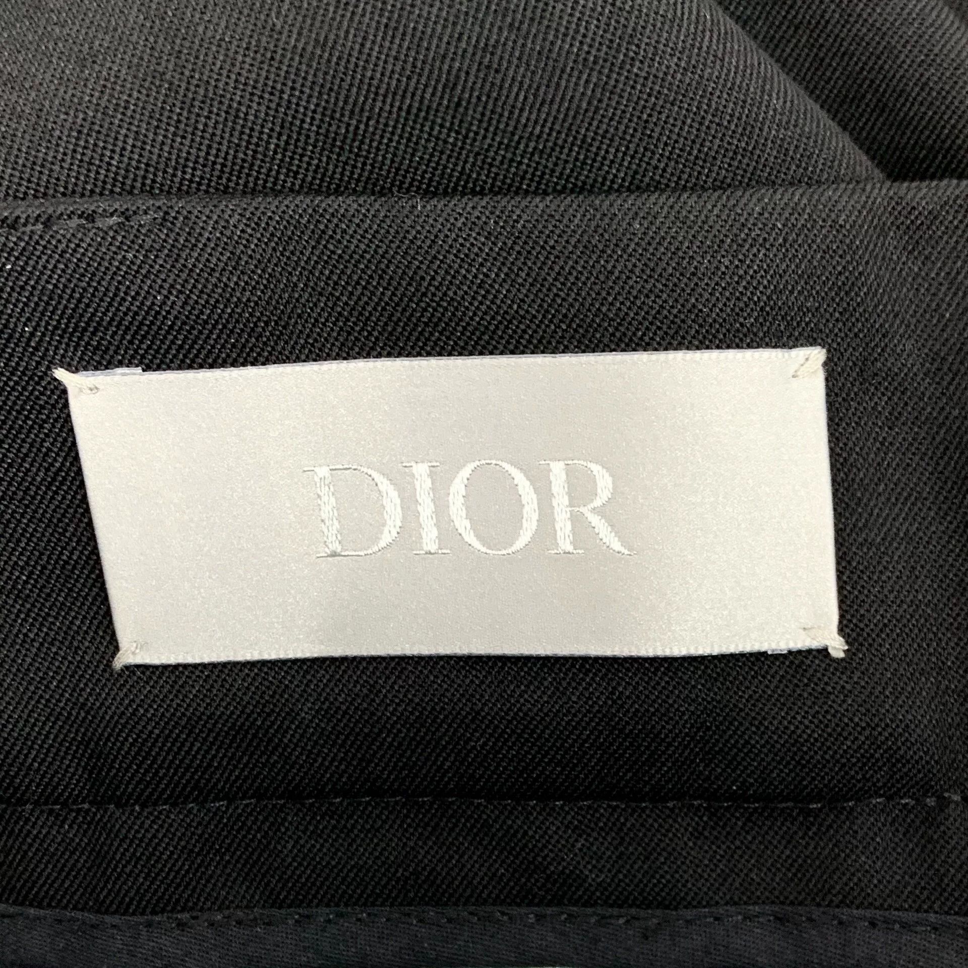 Dior black wool casual pants by Dior Size US 32 / EU 48 - 5 Thumbnail