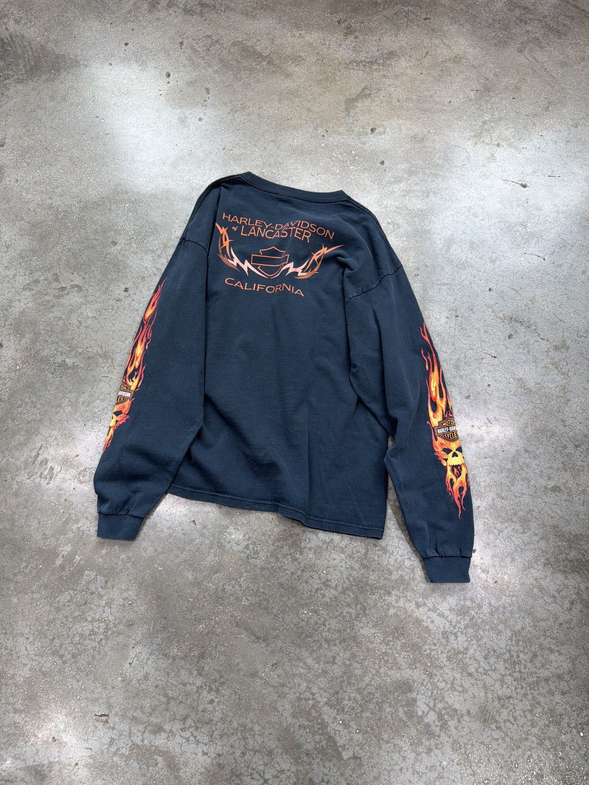 Harley Davidson Harley Davidson vintage flames tee Size US XL / EU 56 / 4 - 2 Thumbnail