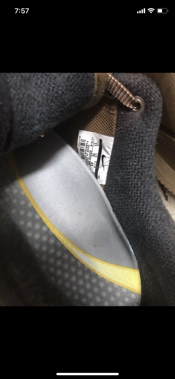 Carhartt × Nike × Vintage Vintage Nike AF1 x Carhartt air force 1 Size US 11 / EU 44 - 6 Thumbnail
