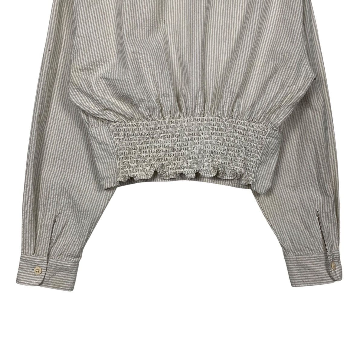 Armani ARMANI JEANS Women's Striped Crop Jacket #2267-C100 Size L / US 10 / IT 46 - 9 Thumbnail