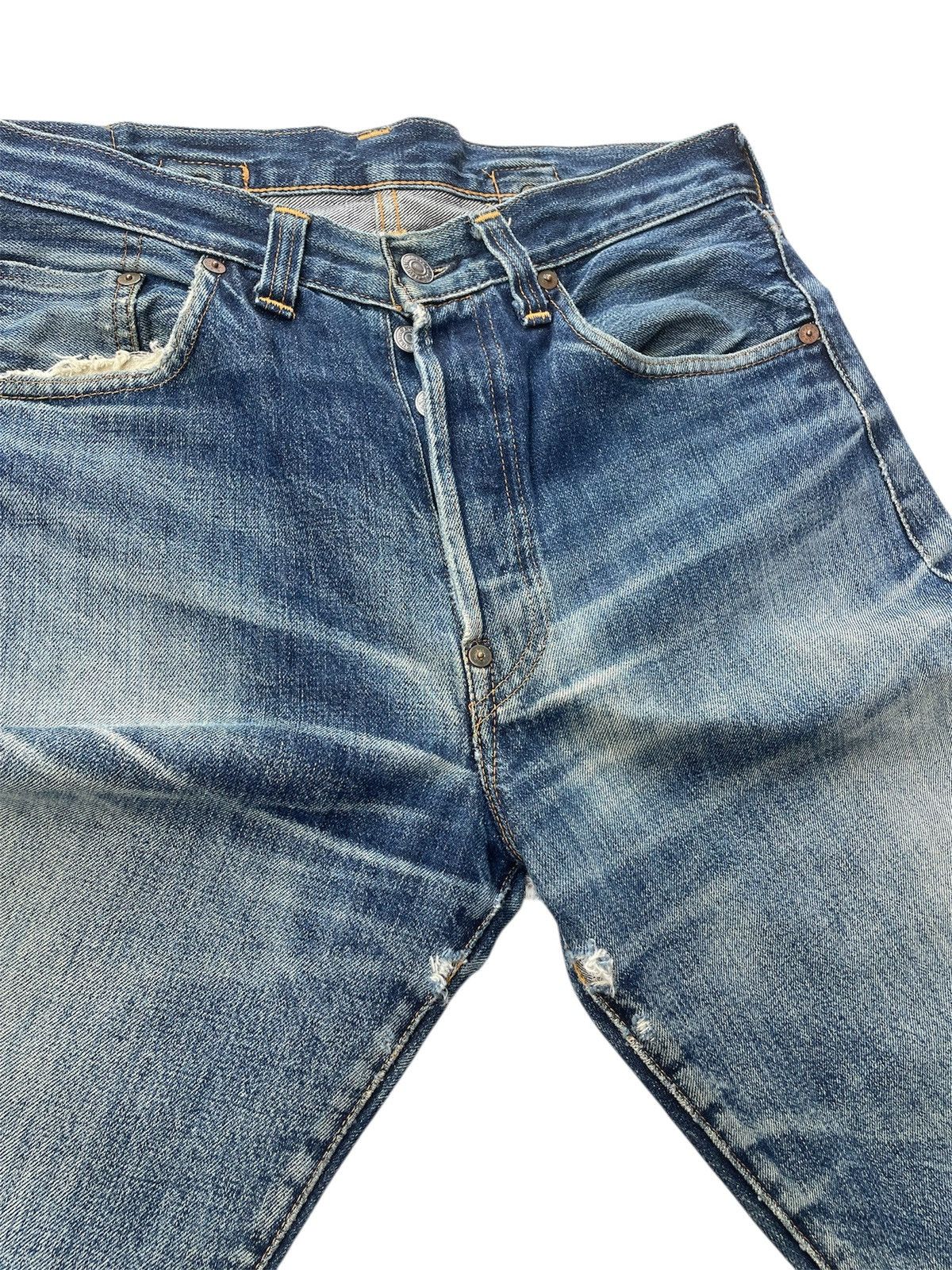 Levi's Rare Levi’s Vintage Clothing (LVC) 201XX Cinch-Back Jeans Size US 31 - 3 Thumbnail