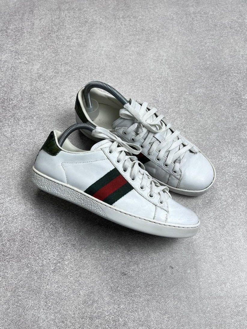 Gucci × Vintage Vintage Gucci GG Ace Low Leather Sneakers Y2K 38 Size US 5.5 / EU 38 - 1 Thumbnail