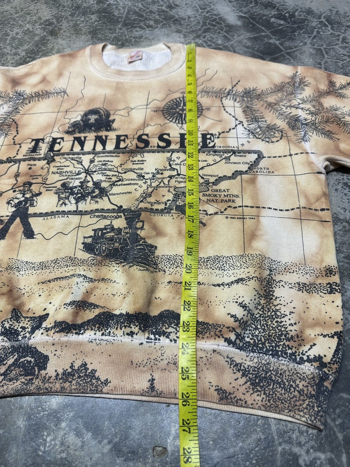 Vintage Vintage 1992 Sneaky Tees Tennessee Maps OVP sweatshirt Size US XL / EU 56 / 4 - 13 Thumbnail