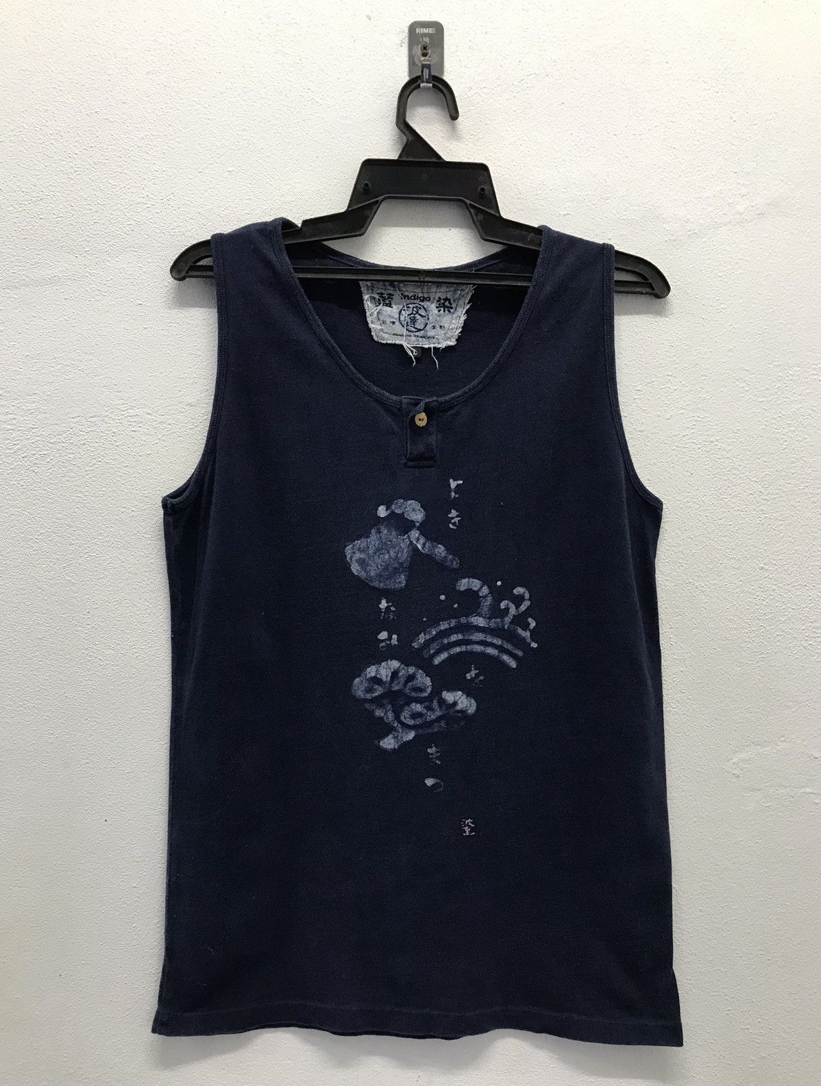 Indigo × Vintage Vintage Indigo Sleeveless Shirt Size US L / EU 52-54 / 3 - 1 Thumbnail