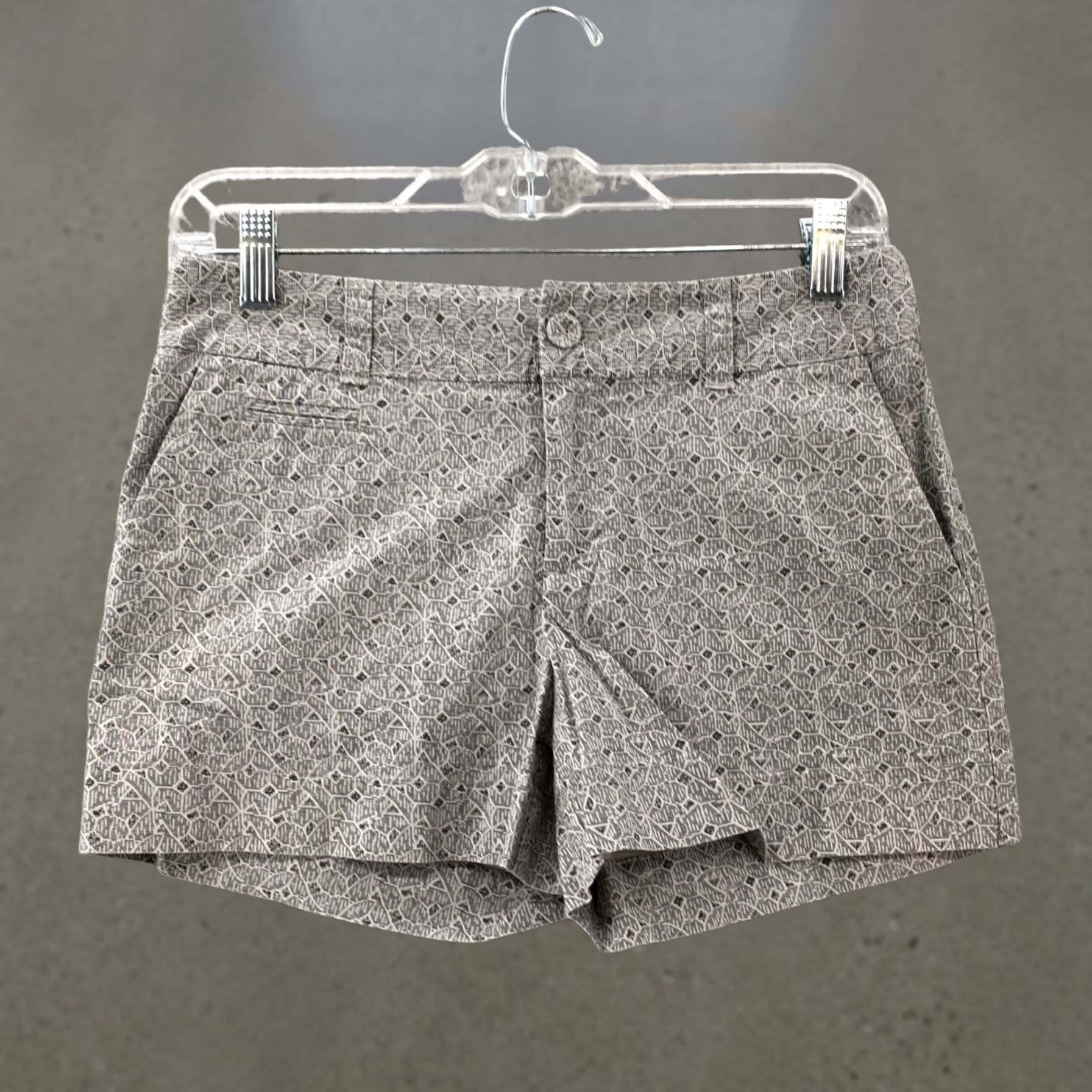 Calvin Klein Calvin Klein Chino Shorts Womens 0 Grey Mid Rise Side Pocket Zip Fly Flat Front Size 25" / US 0 / IT 36 - 1 Thumbnail