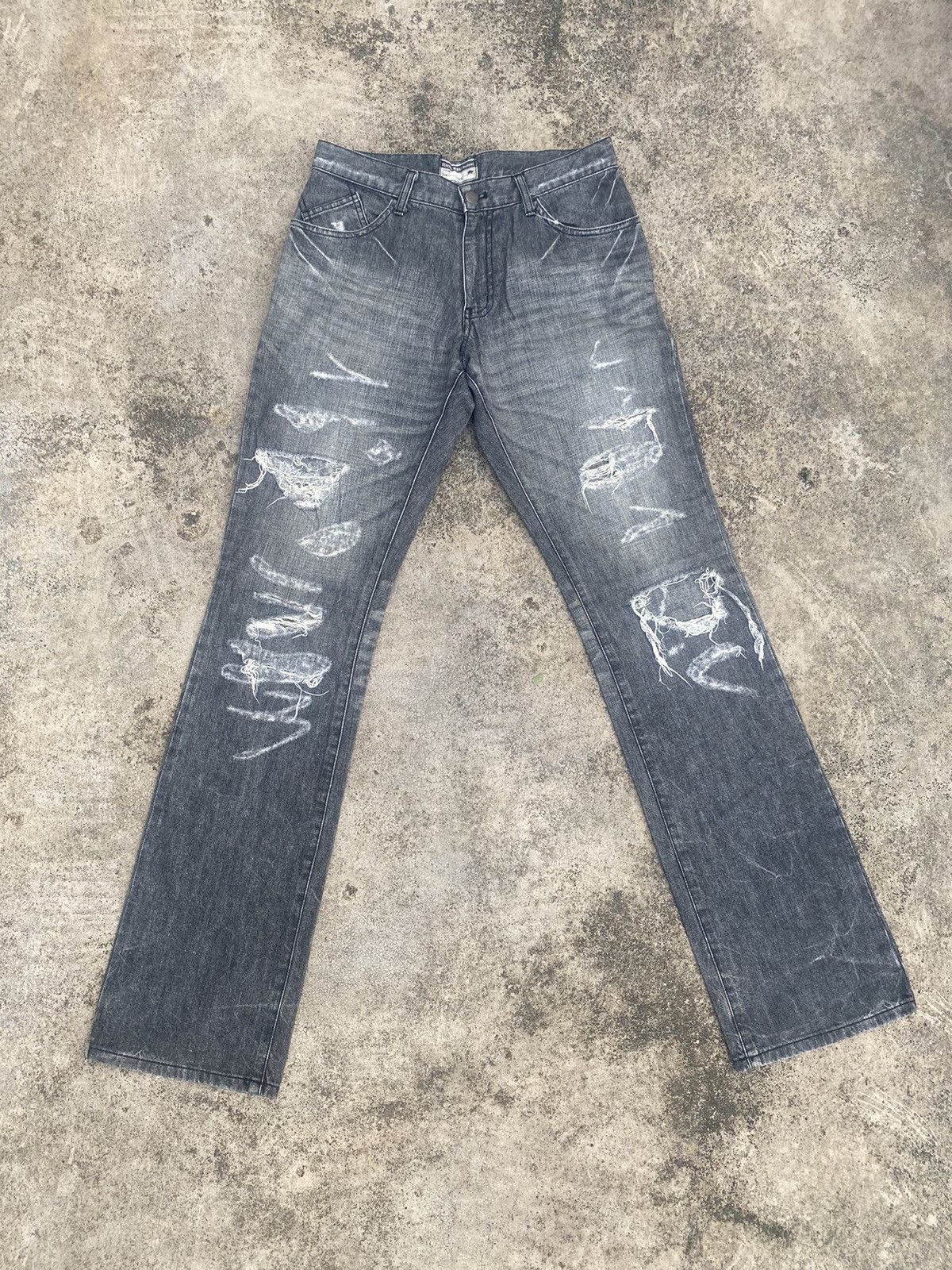 Japanese Brand × Le Grande Bleu (L.G.B.) Flare Jeans MkHomme Distressed Bootcut Size US 30 / EU 46 - 3 Thumbnail