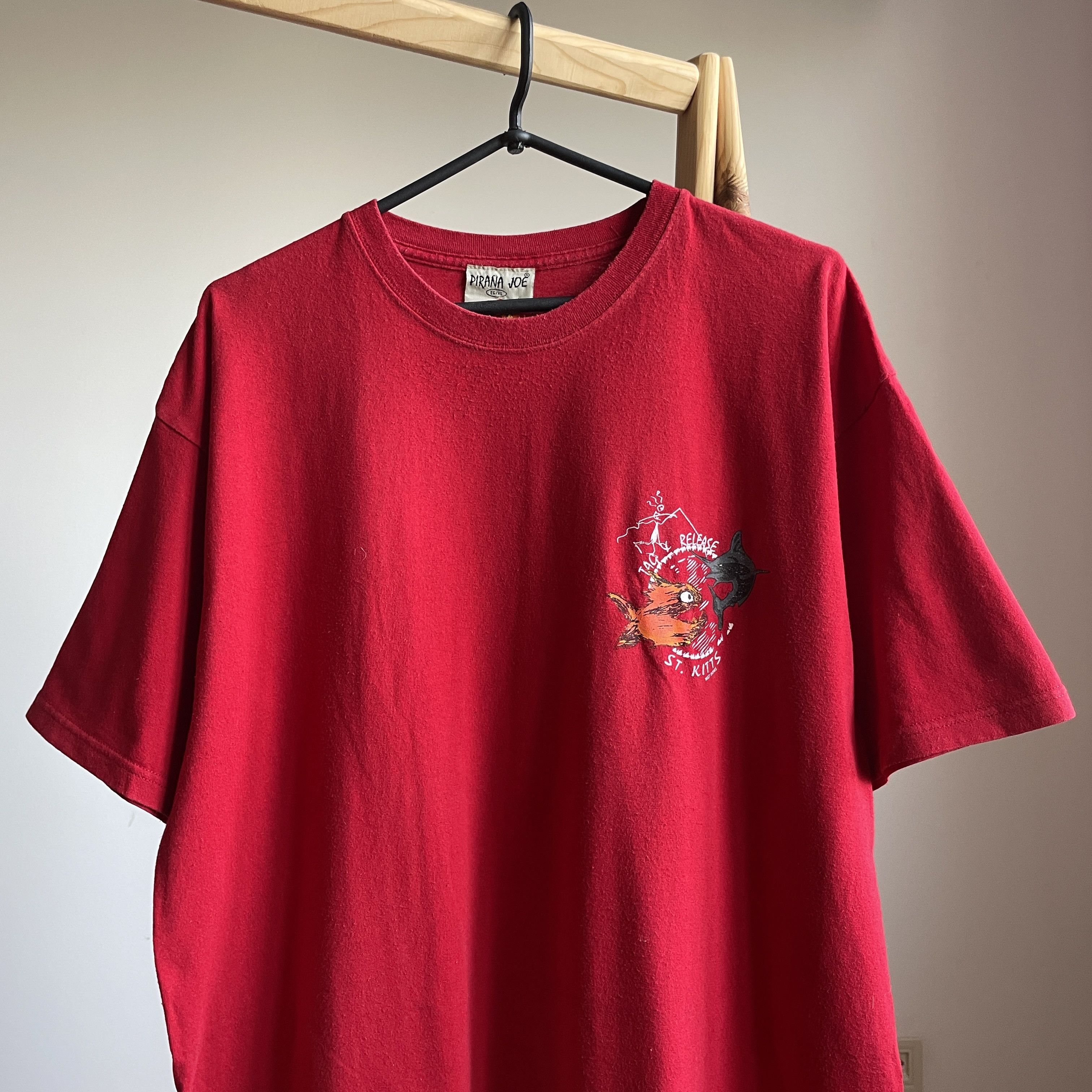 Vintage Pirana Joe Vintage 90's T-Shirt Size XL Size US XL / EU 56 / 4 - 4 Thumbnail