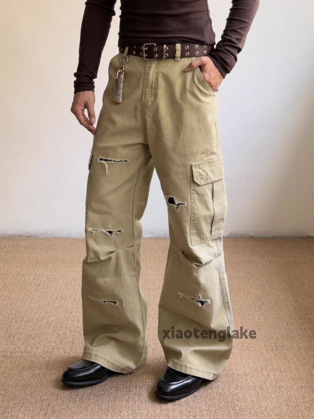 Vintage zx vintage loose baggy ripped damaged cargo pants Size US 32 / EU 48 - 5 Thumbnail