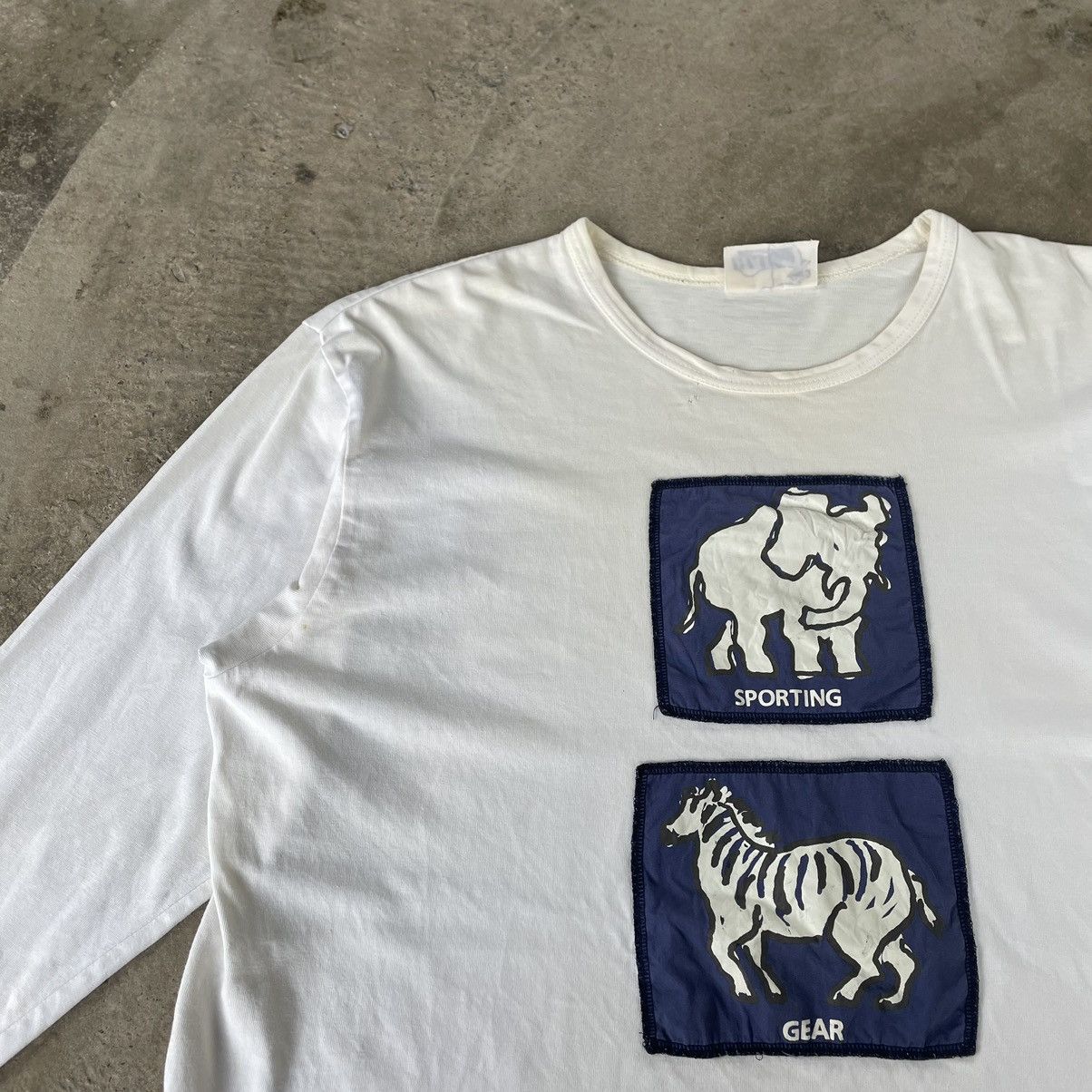 Hai Sporting Gear × Issey Miyake × Japanese Brand 🔥Trash🔥🇯🇵Hai Sporting Gear Graphic Animal Longsleeves Tee Size US L / EU 52-54 / 3 - 6 Thumbnail