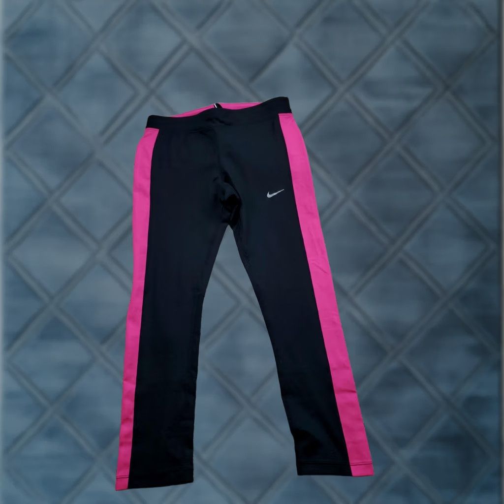 Nike Nike Dri-Fit Leggings Womens Small Black Pink Athletic Running Pants 667623-017 Size 28" / US 6 / IT 42 - 1 Thumbnail